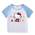thumbnail image 4 of Hello Kitty-Conjunto de Top cómodo de algodón para bebé, pantalones calientes de moda para niña, ropa de dos piezas de manga corta con dibujos animados bonitos, 4 of 4