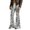 Silver*, variant on Men's Flared Dress Pants All Over Diamond Sequin Pattern Button Fly High Waist Party Disco Stage Trousers Red