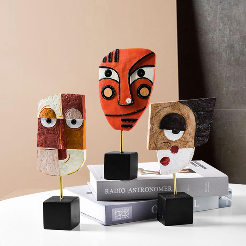SDFGTstore Christmas Abstract Face Shape Sculpture Lawn Figurine Desktop Sculpture Statue Home Garden Yard Decor Holiday Gift