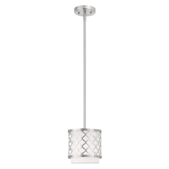 Livex Lighting Arabesque Mini Pendant Light in Brushed Nickel