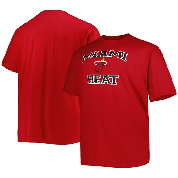 Men's Red Miami Heat Big & Tall Heart & Soul T-Shirt