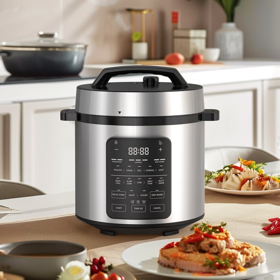 Gianna 6 QT Electric Pressure Canner 14- in- 1 Multi Cooker Rice Cooker Digital Stainless Steel