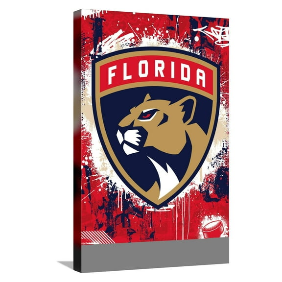 NHL Florida Panthers - Maximalist Logo 23 Canvas Wall Poster, 14.725" x 22.375"