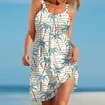 thumbnail image 3 of Vestido de verano para mujer, estampado, sin mangas, con escote redondo, sexy, informal, fluido, para la playa OAVQHLG3B Store  lin121212, 3 of 4