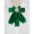 thumbnail image 4 of INSPIRE CHIC Women's Ribbon Brooch Bowknot Necktie Wedding Party Bow Brooches Green, 4 of 4