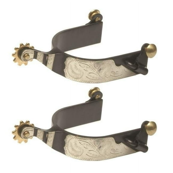 Jacks 11043 Black Steel Roping Spurs