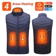 thumbnail image 3 of 21 ZONAS DE CALEFACCIÓN Chaleco calefaccionado para hombres y mujeres, chaqueta calefactable de invierno con USB, chaleco térmico con calefacción automática, chaqueta de plumón calefactora, chaleco Wa, 3 of 5