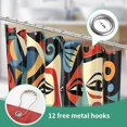 thumbnail image 2 of Shower Curtain with 12 Hooks Waterproof Curtain for Bathroom Modern Art Floral Polyester Fabric Abstract Shower Curtains 72x72, 2 of 6
