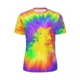 thumbnail image 5 of Tie Dye Running T-Shirt Colorful Print Novelty T Shirts Mens Tshirt Summer Short Sleeve, 5 of 5
