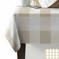 thumbnail image 3 of Beige Plaid Tablecloth Rectangle Table Cloth 52x70 , Waterproof Tablecloth Outdoor Table Cloth, Spring Summer Farmhouse Buffalo Checkered Washable Table Cover for Kitchen Dining Party, 3 of 8