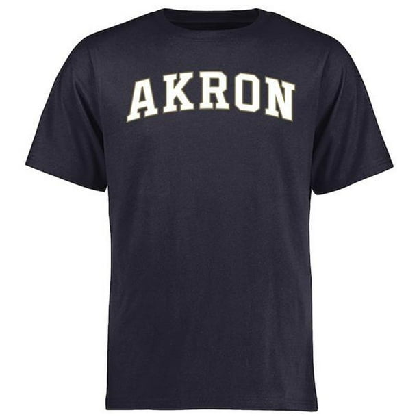 W Republic Vêtements 504-100-NVY-05 Université de Tee-Shirt de Football Akron pour Hommes & 44; Marine - 2XL