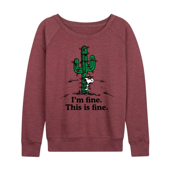 Peanuts - Im Fine Spike - Women's French Terry Long Sleeve Pullover