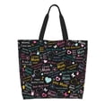 thumbnail image 1 of Balery I love you Mom Bolsa Tote Estilo Estético con Cremalleras, Bolsa de Hombro, Bolsa de Compras Grande y Plegable, 1 of 8