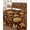 Brown Black, variant on Quilts Queen Size Bedding Set, Thanksgiving Reversible Summer Quilt 3 Pieces, Retro Fall Harvest Pumpkin Cones Maple Leaf Lightweight Bedspreads Coverlets with 2 Pillow Shams for All Seasons