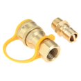 thumbnail image 1 of 1/2" Gas Quick Connect Kit, Disconnect Connector with Male Insert Plug, Solid Brass 1/2 inch Natural Gas Propane Quick Connect Adapter, 1 of 7
