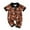 Coffee, variant on Toimothcn Infants Boys Romper Jumpsuit Short Sleeve Cute Cartoon Cow Printed Lapel Romper Soft Loose Fit Jumpsuit Leisure Kids Clothes
