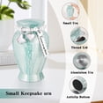 thumbnail image 4 of XIUDA Small Urns for Human Ashes 2.85 Inch Mini Cremation Urns for Mom Dad Aluminum Mini Urns for Ashes Small Keepsake Urn -Lake Green, 4 of 6