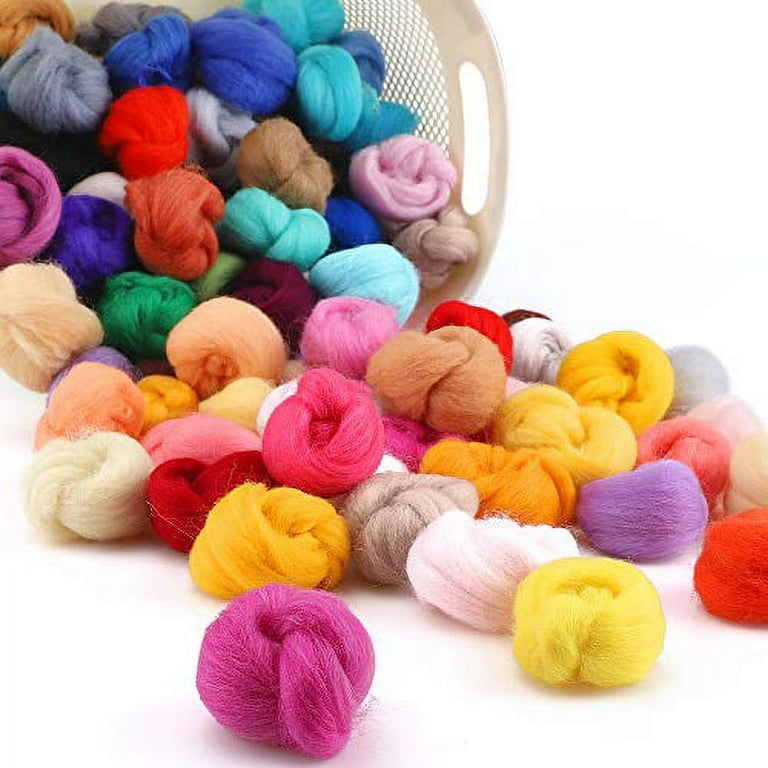 10g*8 /50g*1 Red Color Series Felting Wool Roving Wool Fibre For Needle  Felting Weaving Wool Fiber For DIY Needle Felting - AliExpress