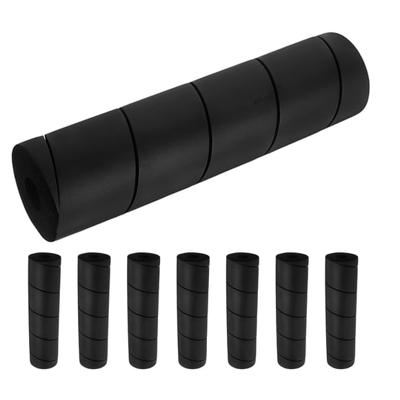 SOPOTUTU 8Pcs Furniture Leg Covers Black High Density Rubber Bed Frame Feet Protectors for Hardwood Tile Floors
