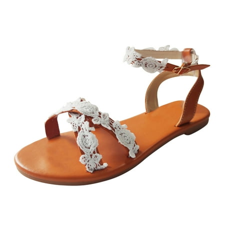 

Larisalt Sandals For Women Women Flip Flops Basic Plain Slippers Thongs Sandals Strap Casual Beach White