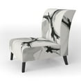 thumbnail image 3 of Designart « Neutral Abstract Expression IV » Formes Abstraites Noires Fauteuil d'Appoint Rembourré - Fauteuil Moderne pour Chambre, 3 of 7