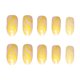 thumbnail image 4 of Uñas postizas medianas, uñas postizas de almendra, uñas postizas de remolino amarillo, uñas postizas acrílicas lindas para mujeres y niñas, 24 piezas, 4 of 5