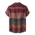 thumbnail image 3 of Knqrhpse Chemise Décontractée à Rayures Ondulées Col Rabattu Chemise Homme T-Shirts Graphiques Chemise Homme Manches Courtes Boutonnée, 3 of 9
