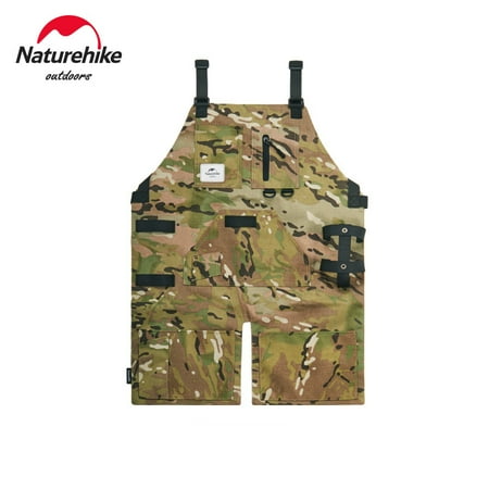 

Naturehike Khaki Canvas Apron With Multiple Pockets And Strap For Outdoor Camping Picnic Barbecue Overalls