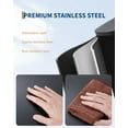 thumbnail image 6 of Slim Kitchen Trash Can 13 gal, Skinny Stainless Steel Garbage Can with Removable Inner Bucket & Soft Close Lid, Narrow Trash Bin for Bathroom Living Room Office, 6 of 8
