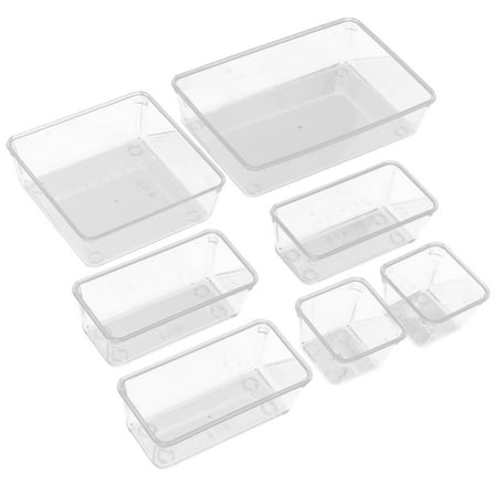 Tineasur re Drawer Organizer Bins for Study and Office Workers 7pcs