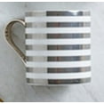 thumbnail image 3 of Silver Stripes Ceramic Milk Mug Plating Handle Cup Office Household Coffee Milk Tea Mugs Home Decoration, 3 of 3