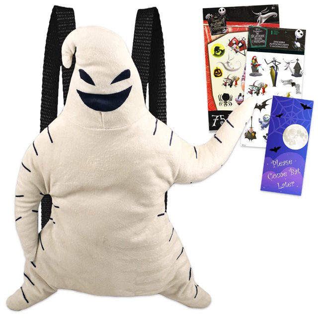 Oogie Boogie Plush Doll Gift Set - Bundle with Deluxe Oogie Boogie Plush Toy with Carrying Straps, Nightmare Before Christmas Stickers, Temporary Tattoos, More | Nightmare Before