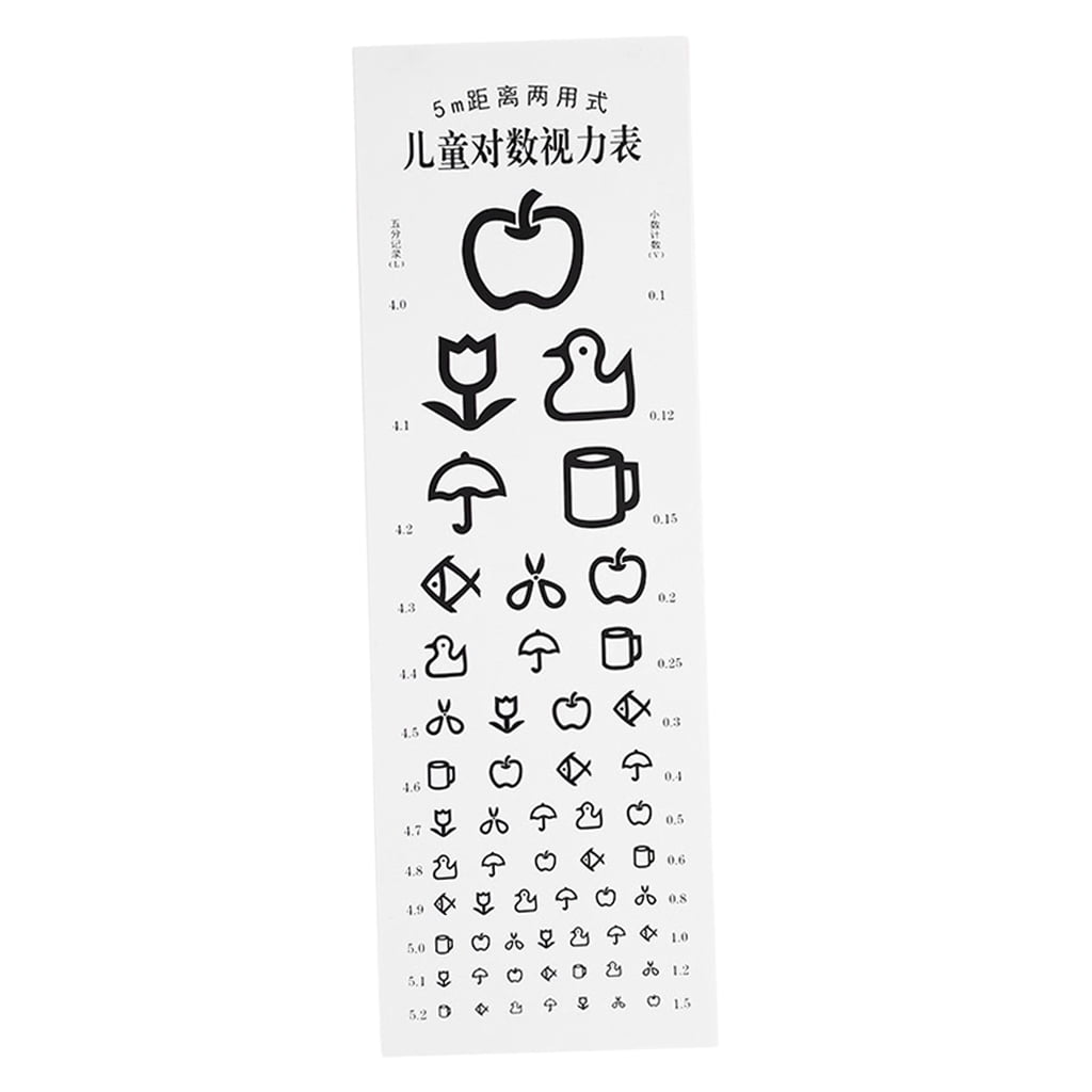 children kids eye chart non reflective visual testing chart for school walmart com