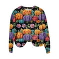 thumbnail image 5 of Womens Halloween Sweatshirts Fashion Graphic T Shirts Long Sleeve Pullover Tops Fall Clothes 2025, 5 of 6