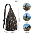 thumbnail image 3 of Tropical Flower Sling Backpack - Exotic Leaves & Blossom Pattern, Fashion Forward Crossbody Bag, 3 of 4