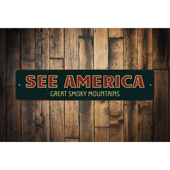 See America Novelty Decor, Metal Wall Sign - 4x18 Inches