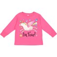thumbnail image 3 of Inktastic I'm 4 Cute Rainbow Unicorn with Stars and Hearts Boys or Girls Long Sleeve Toddler T-Shirt, 3 of 5