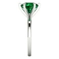 thumbnail image 3 of Solitaire Engagement Ring for Women - 3ct Simulated Emerald in 18K White Gold Promise Ring, 3 of 6