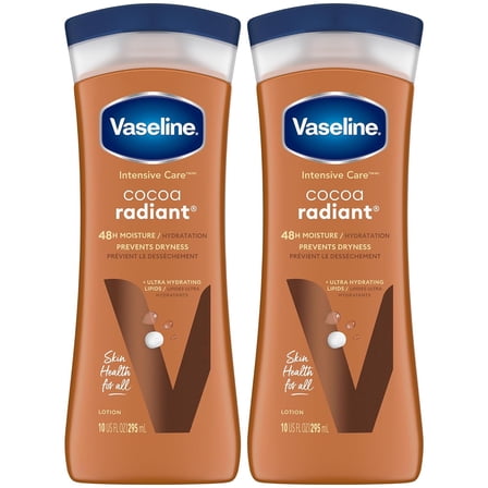 (2 Pack) Vaseline Intensive Care Cocoa Butter Deep Conditioning Rich Hydrating Lotion 10 fl oz