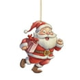 thumbnail image 3 of MXTPOV Red Christmas Decorations Hanging for Christmas Tree, Acrylic Santa Claus Ornaments for Backpack Home Decor, Flat Christmas Tree Decorations, 3 of 6