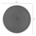 thumbnail image 6 of Unique Bargains Round Placemats Set of 6 Woven Table Mats Dark Gray 15.7x15.7inch, 6 of 6