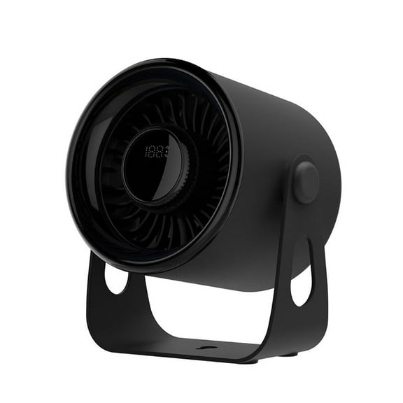 Ultra Quiet Small Fan Plug-in Powerful 100 Speed Infinite Speed Air Circulation Fan Charging Desktop Wall Mounted Black