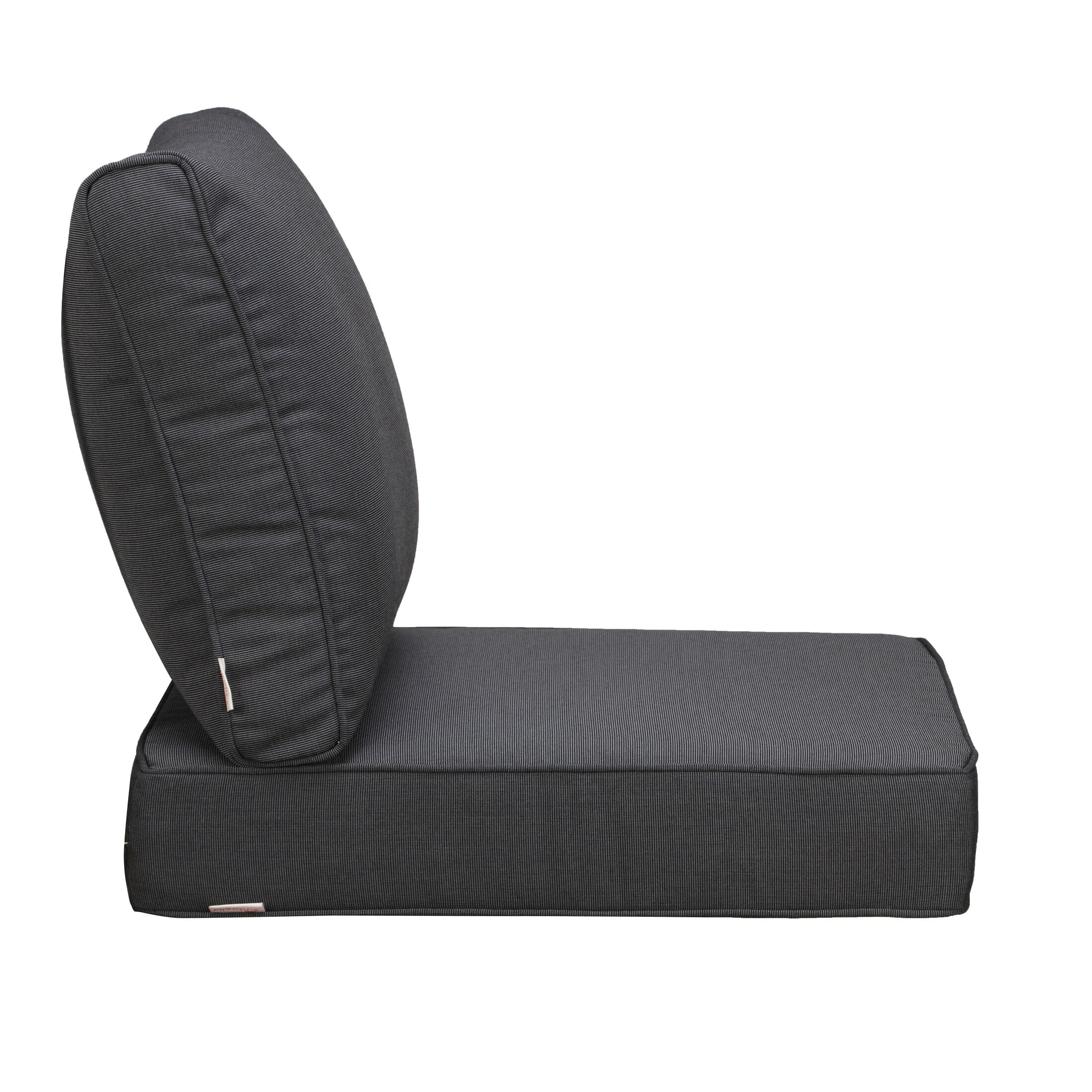 UIXE Outdoor Deep Seat Cushion Set with Sunbrella Slipcovers, Patio Furniture Cushions & Back Pad, Water-Resistant Backyard Sectional Sofa Cushions for Bistro Chair - Dark Grey