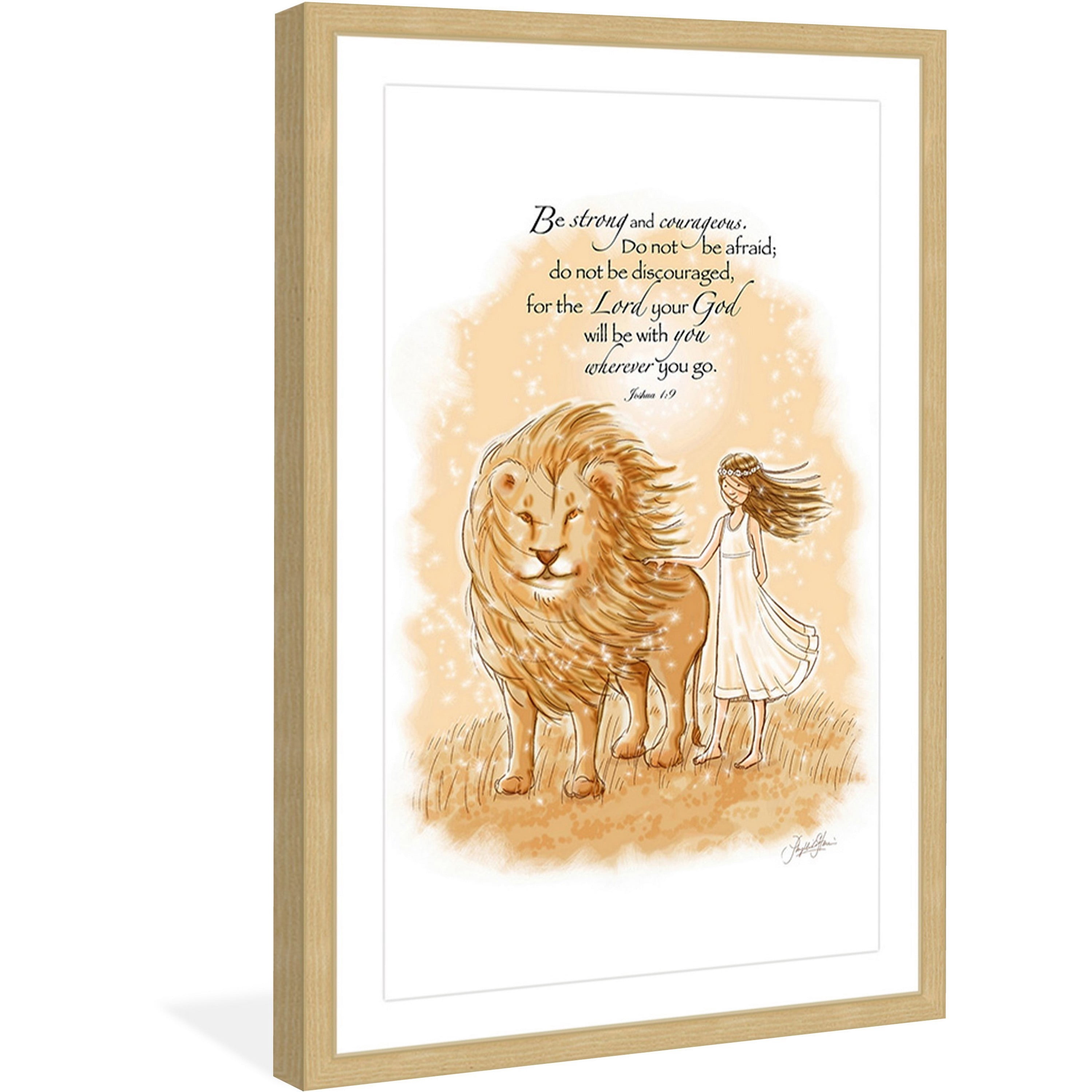 Marmont Hill "Courageous" By Phyllis Harris Framed Painting Art Print, 24.0" x 1.5"