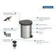 thumbnail image 4 of Bote de Basura de Acero Inox. con Pedal Tramontina New 12 L, 4 of 6