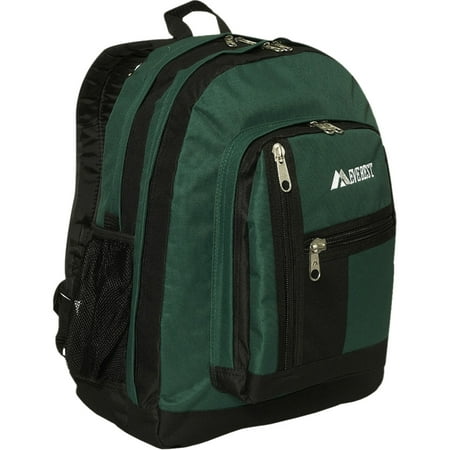 Everest Unisex Double Compartment 18" Backpack, Dark Green