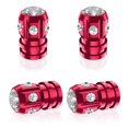 thumbnail image 1 of Quarkace Tapones Para Válvulas De Neumáticos, Tapones Para Válvulas Con Diamantes De Imitación Brillantes, Paquete De 4 Para Coches, Todoterrenos, Camiones, Motocicletas, Bicicletas, Revestimiento Ant, 1 of 5