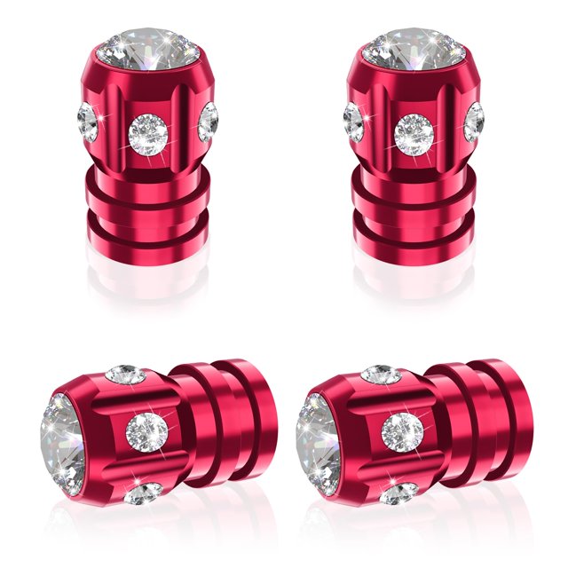 Quarkace Tapones Para Válvulas De Neumáticos, Tapones Para Válvulas Con Diamantes De Imitación Brillantes, Paquete De 4 Para Coches, Todoterrenos, Camiones, Motocicletas, Bicicletas, Revestimiento Ant