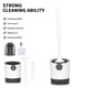 thumbnail image 4 of Escobilla Y Soporte Para Inodoro, Escobilla Para Inodoro De Silicona, Kit De Escobilla Para Tazón De Limpieza De Baño, Escobilla Para Inodoro De Limpieza Antiarañazos matsuzay HA027097-02, 4 of 7