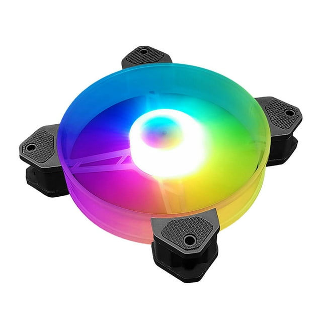 120mm Rainbow Case Fan Wireless Lamp Light Para Computer Case CPU Coolers No Controller Sunnimix ventilador de la caja de la computadora